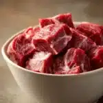 Close-up of a hearty slow cooker beef tallow dish with rich textures and warm lighting.