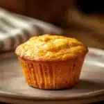 Close-up of freshly baked banana muffins on a clean white surface, perfect for toddlers.