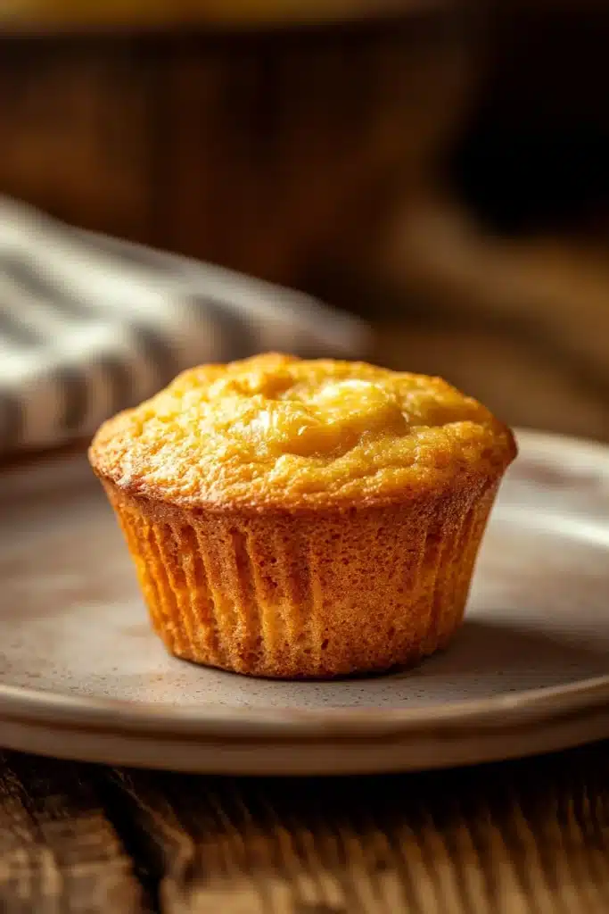 Close-up of freshly baked banana muffins on a clean white surface, perfect for toddlers.