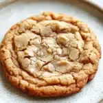Close-up of a chewy cookie without brown sugar on a clean background
