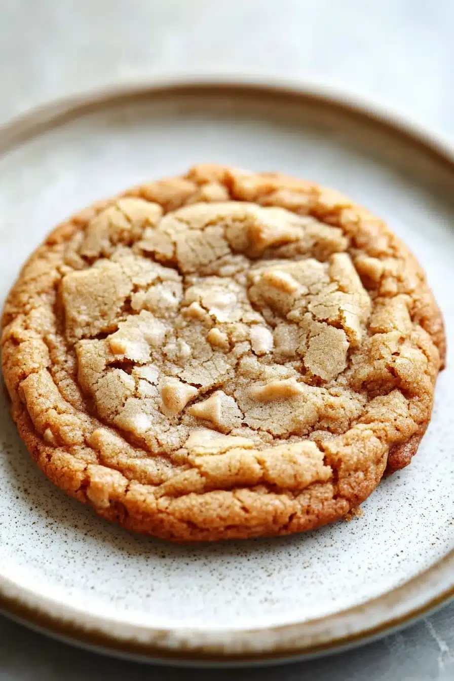 Close-up of a chewy cookie without brown sugar on a clean background