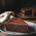 Close-up of a chocolate cake with rich texture and low sugar content, perfect for dessert lovers.