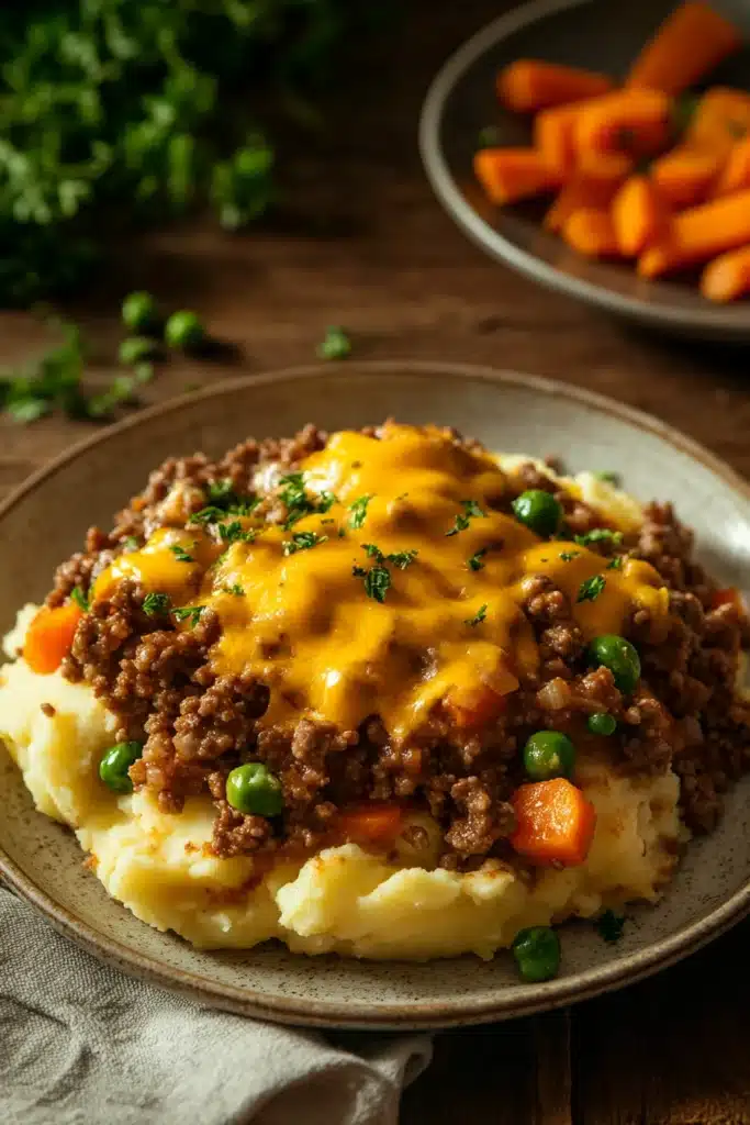 Close-up of a delicious ground beef dinner perfect for kids, with bright and appetizing presentation.