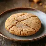 Close-up of a peanut butter cookie dessert with a clean background