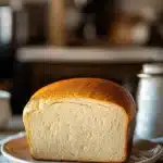 Close-up of gluten-free sandwich bread with a golden crust on a clean background