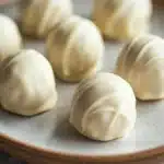 Close-up of vanilla cake truffles on a clean, bright background.