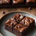 Close-up of zucchini sheet cake brownies with a light, appetizing texture