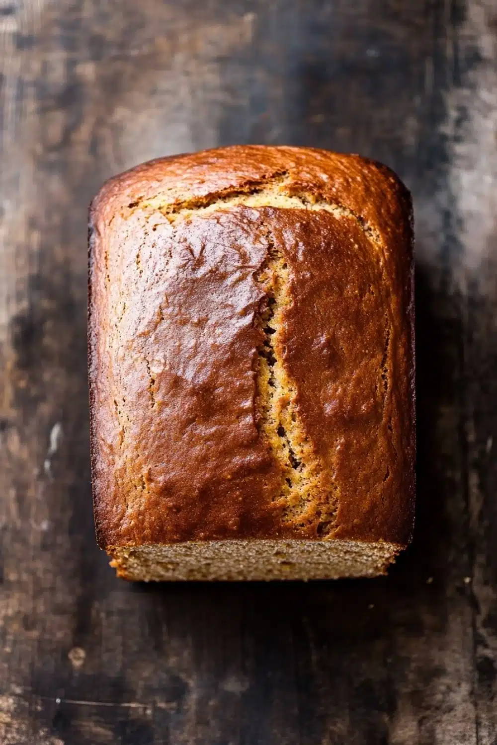 Pumpkin bread almond flour - the image is a close-up of a loaf of bread on a wooden surface. the bread appears to be freshly baked and has a golden brown crust on top. the inside of the bread is visible, with a slice cut out of it, revealing the soft, fluffy interior. the loaf is resting on a dark, textured surface, possibly a table or countertop. the overall mood of the image is rustic and cozy.